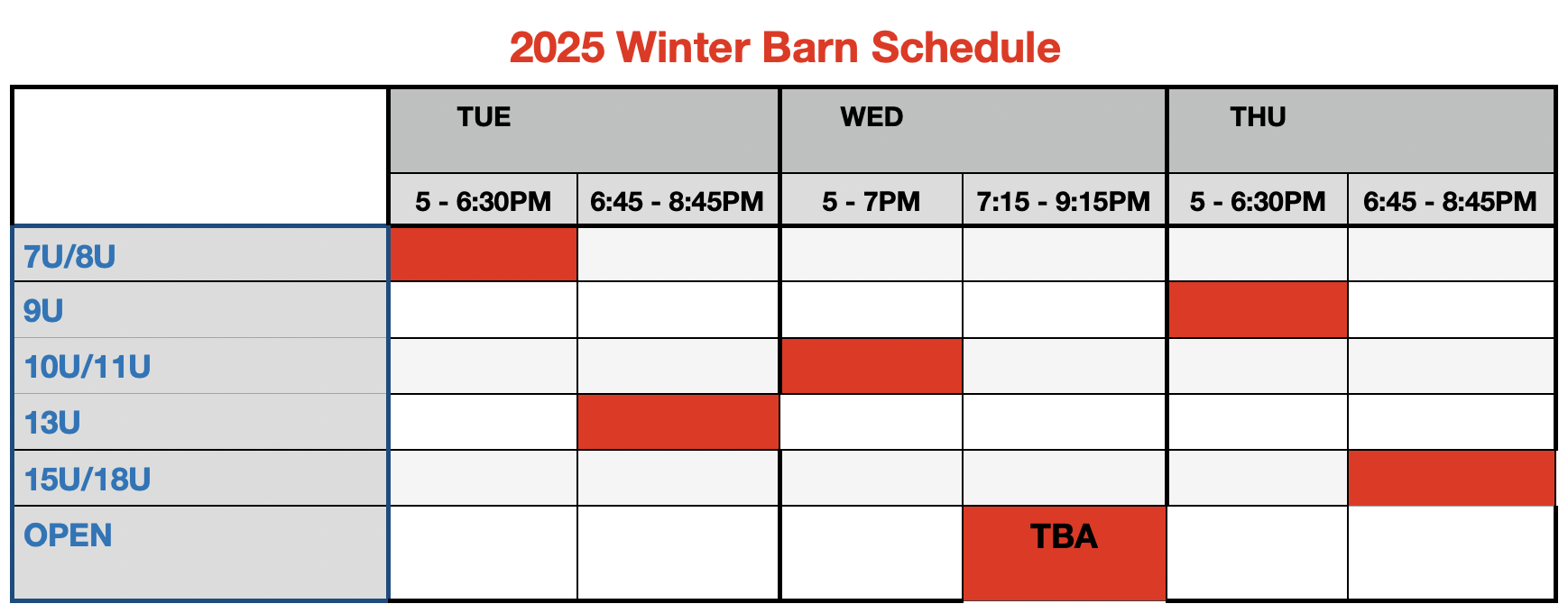 2025 BARN